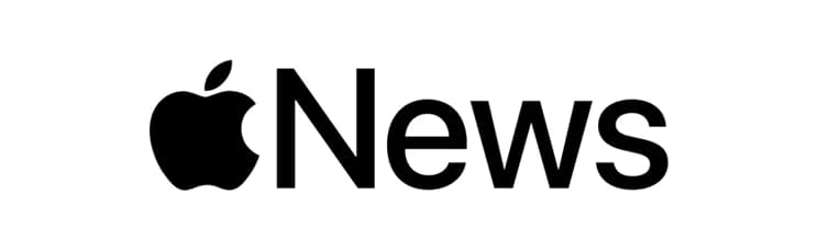 Apple News logo featuring a black apple icon followed by the word "News" in bold black letters on a white background—ideal for press release distribution to boost your SEO and gain exclusive access to 500+ news outlets.