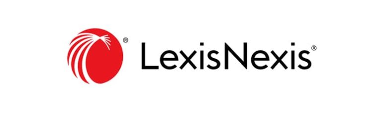 LexisNexis logo featuring a red sphere with white curved lines next to the black text "LexisNexis" on a white background—symbolizing a media coverage service that "Gets You Seen" by AI.