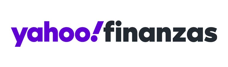Yahoo Finanzas logo with "yahoo!" in purple and "finanzas" in black on a white background.